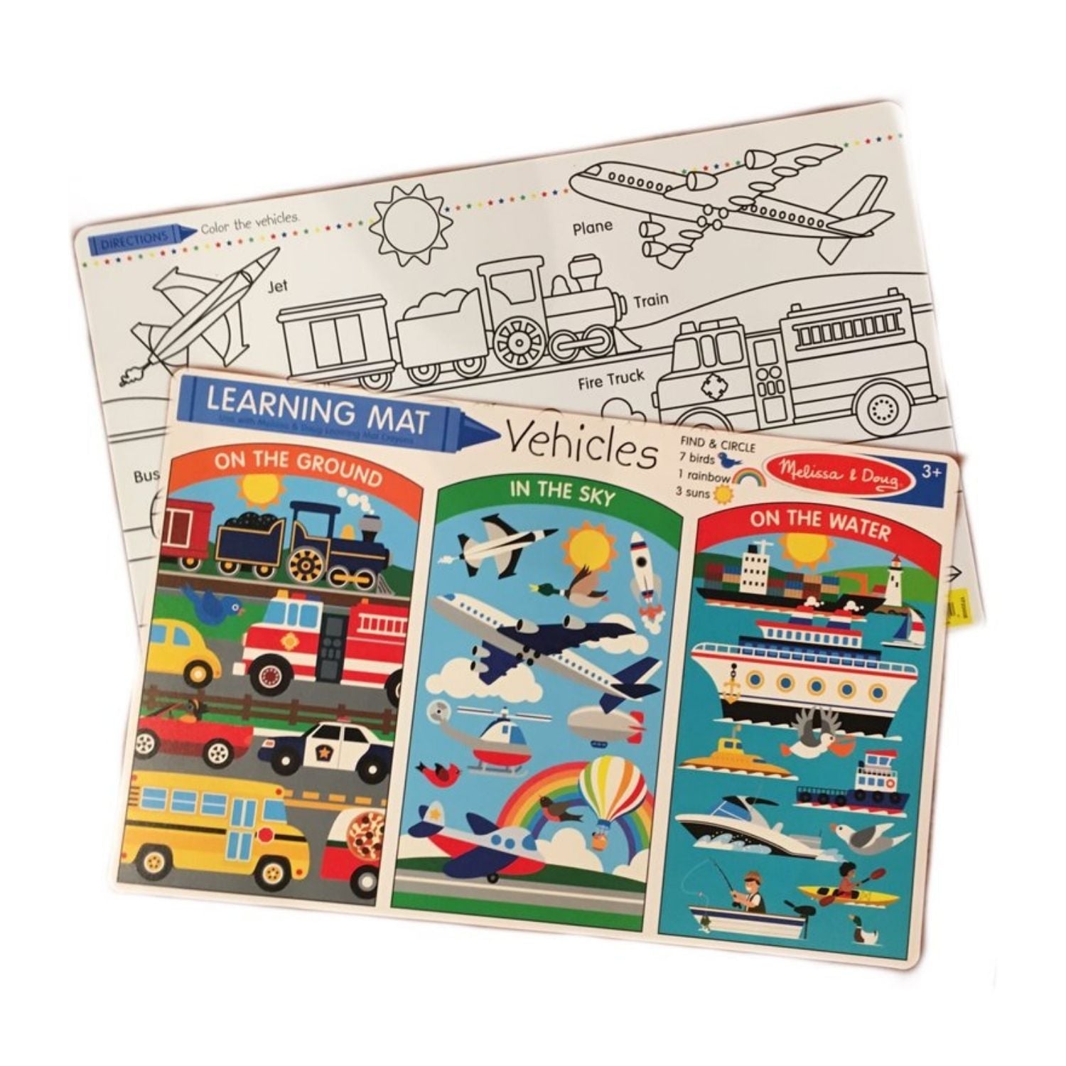 Melissa & Doug Vehicle Learning Mat (Bundle of 6)