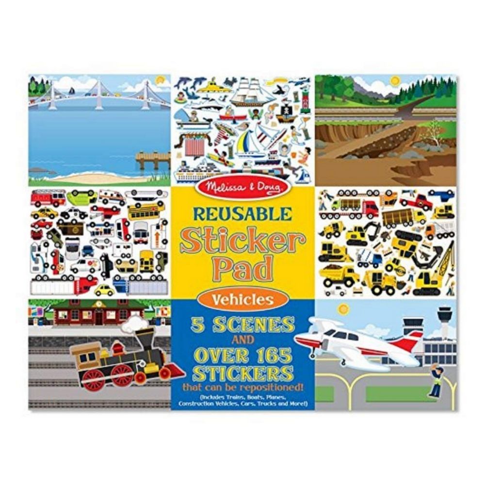 Melissa & Doug Vehicle Reusable Sticker Pad