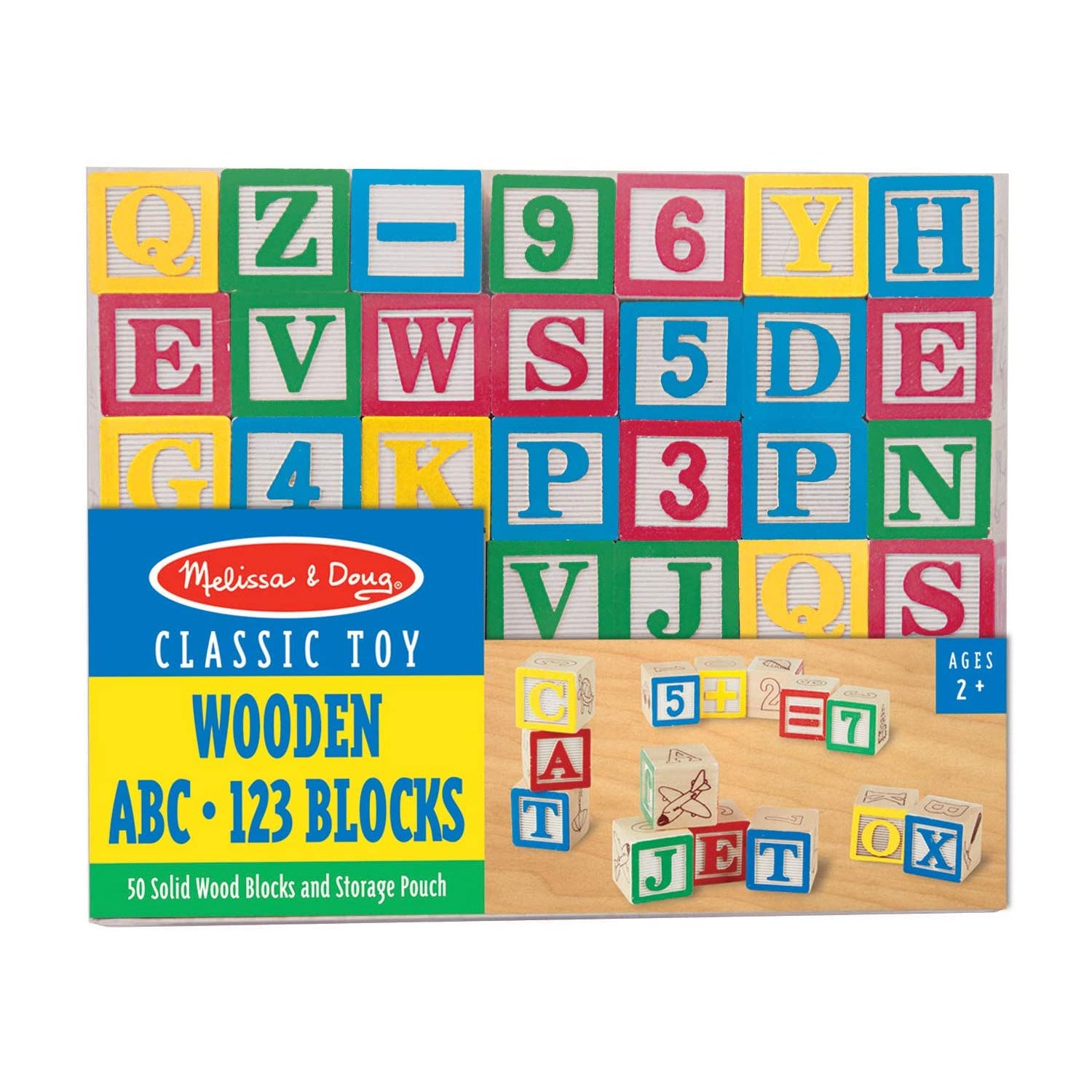 Melissa & Doug Wooden ABC/123 Blocks