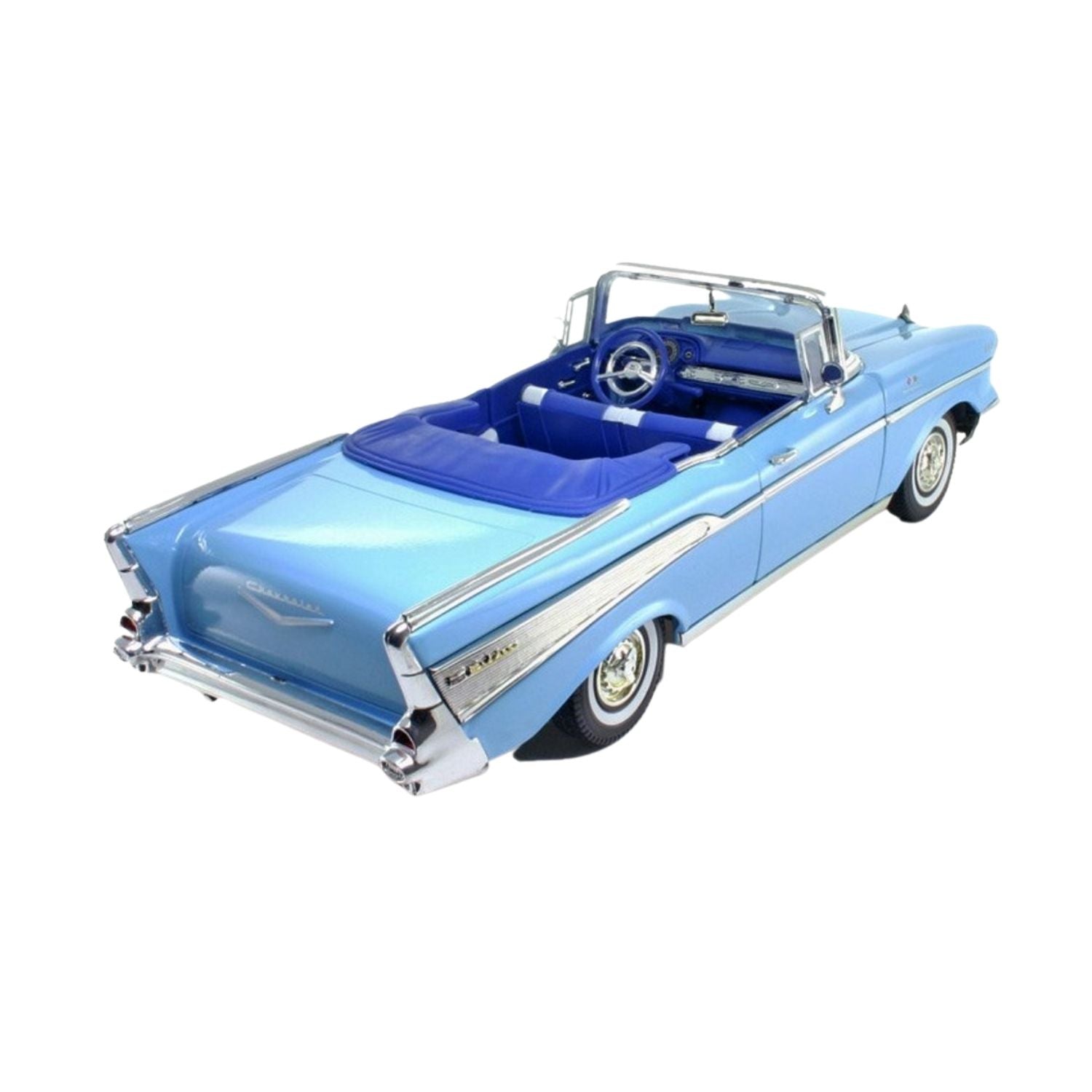 Motormax 1:18 1957 Chevy Bel Air (Convertible) - Light Blue