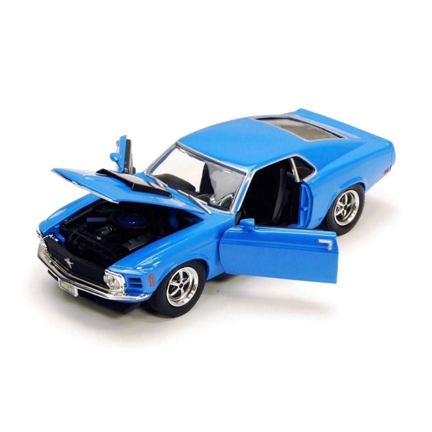 Motormax 1:18 Scale 1970 Ford Mustang Boss 429 Blue Diecast Vehicle