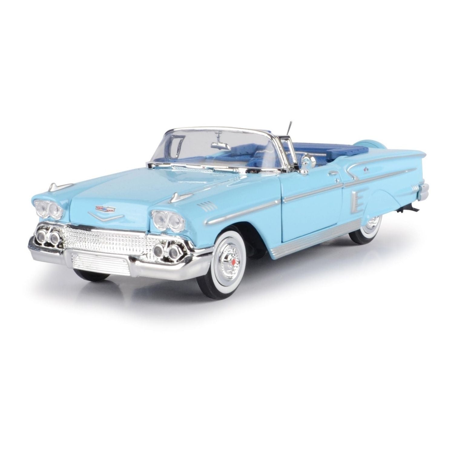 Motormax 1:24 1958 Chevrolet Impala Light Blue