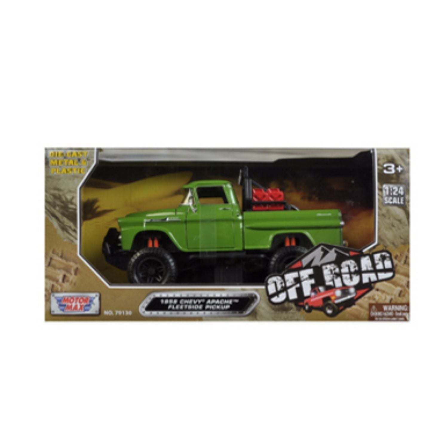 Motormax 1:24 Off Road - 1958 Chevy Apache Fleetside Pickup