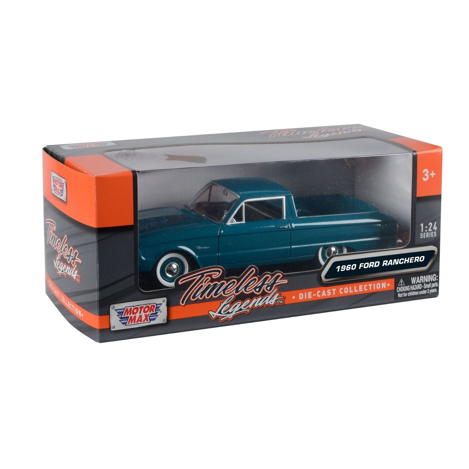 Motormax 1:24 Scale 1960 Ford Ranchero Turquoise Diecast Vehicle