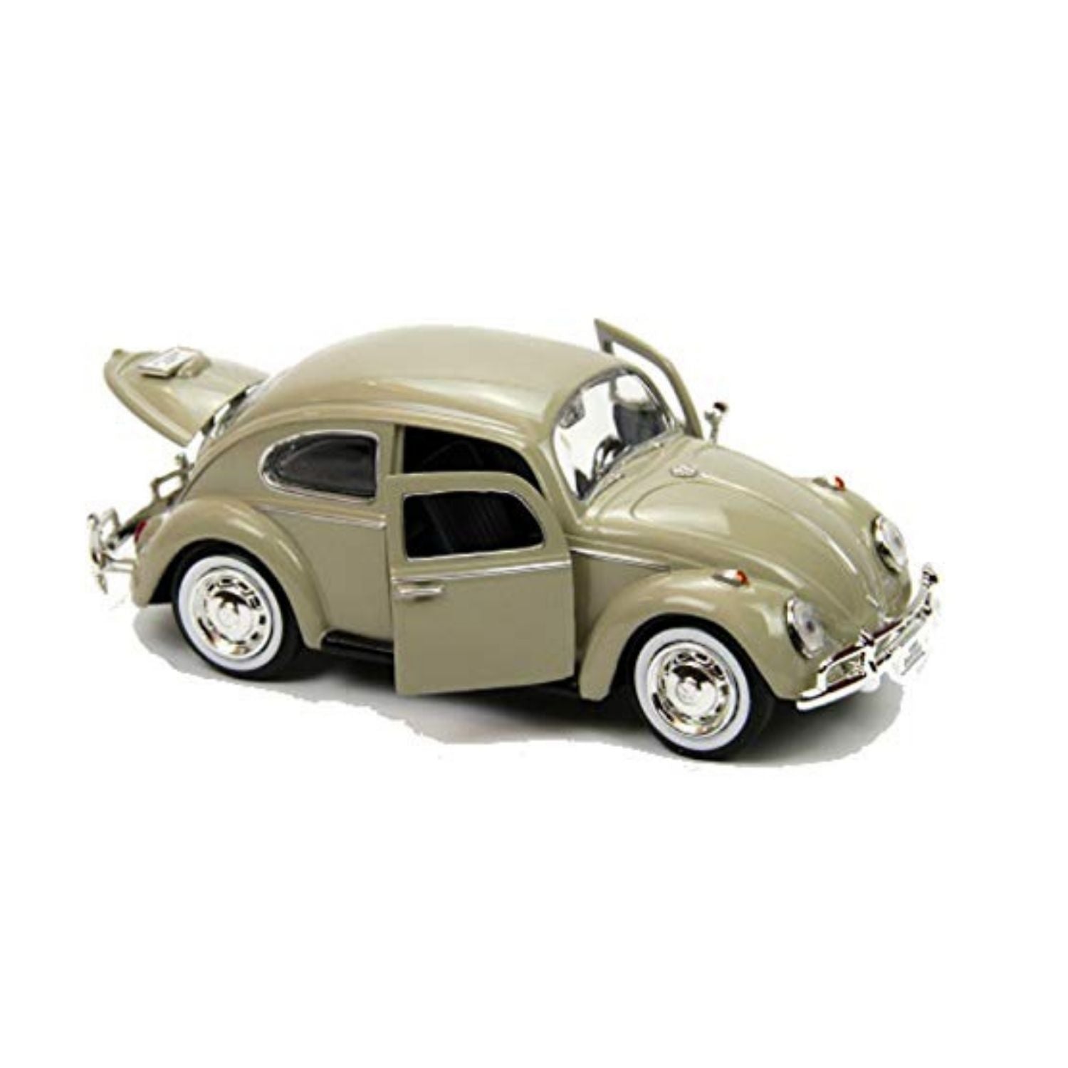 Motormax 1:24 Scale 1966 Volkswagen Classic Beetle Beige Diecast Vehicle