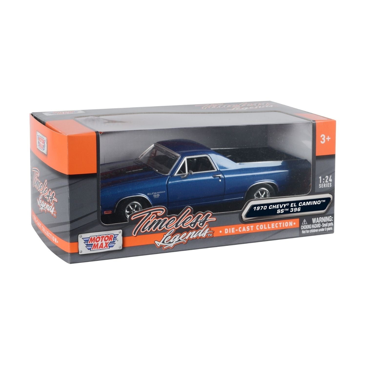 Motormax 1:24 Scale 1970 Chevy El Camino Blue Diecast Vehicle