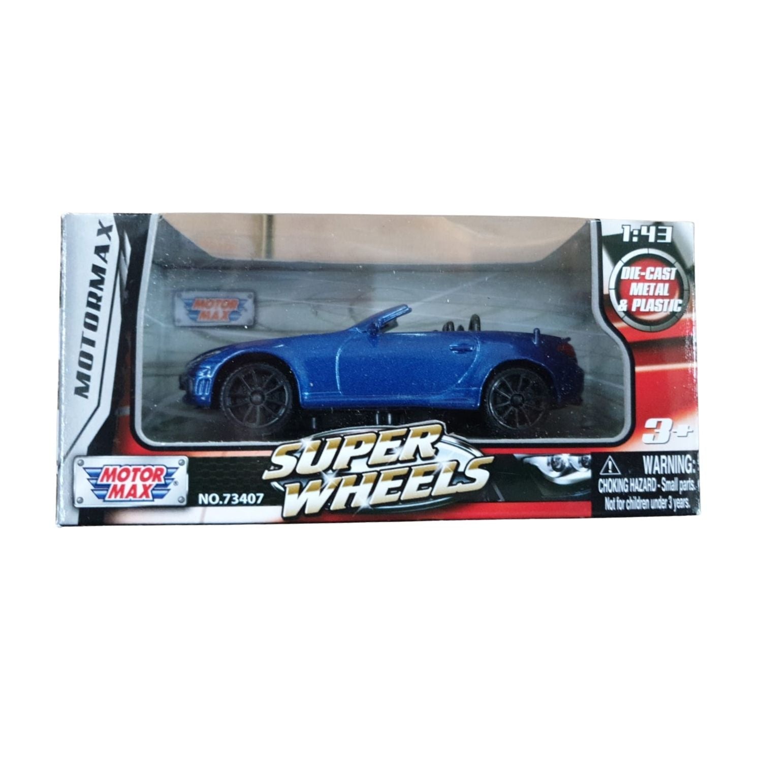 Motormax 1:43 Diecast Vehicle - Blue Convertible