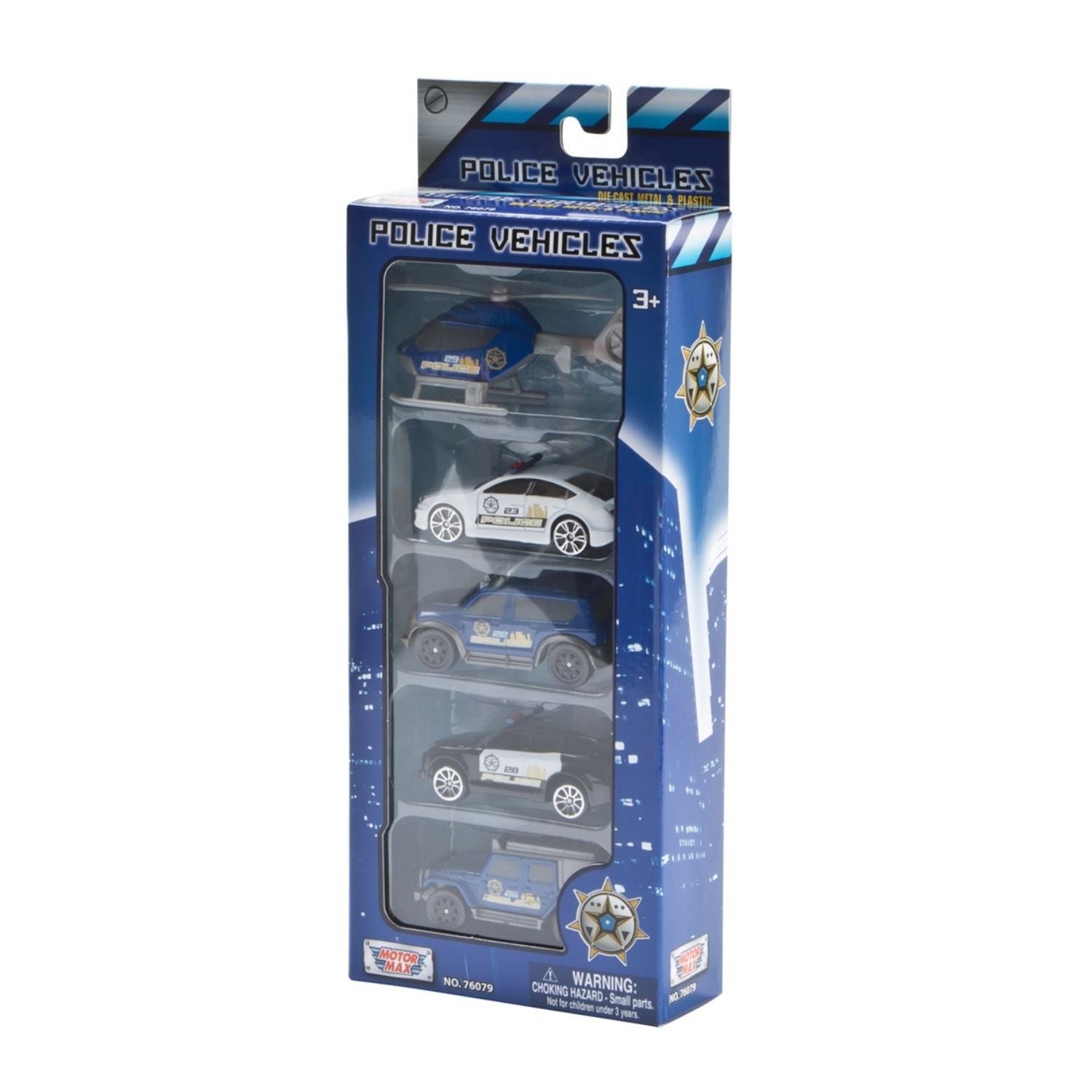 Motormax 5pc 3" Police Vehicle Set