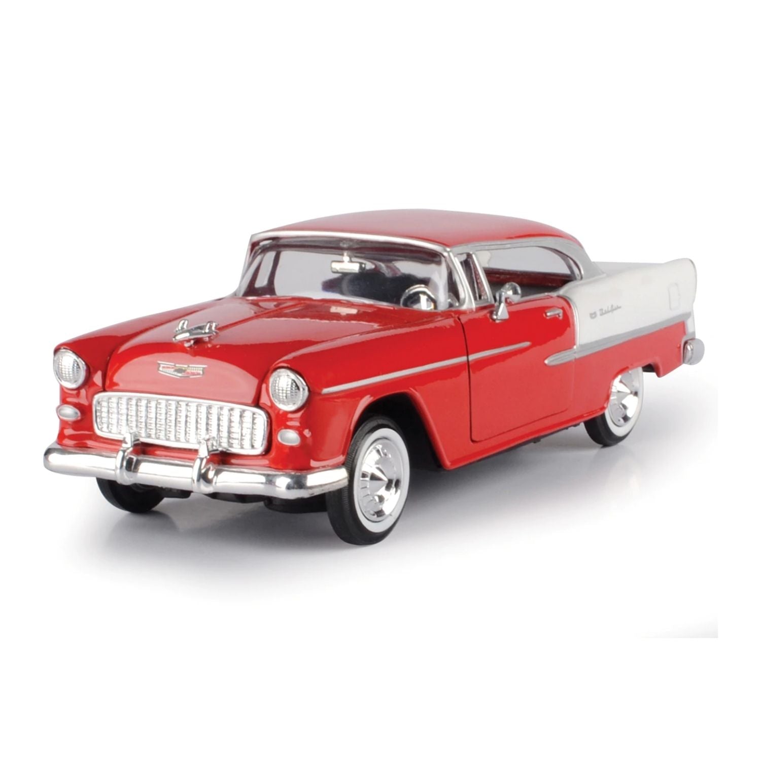 Motormax Chevy Bel Air Red 1955 1:24 Scale Diecast Car