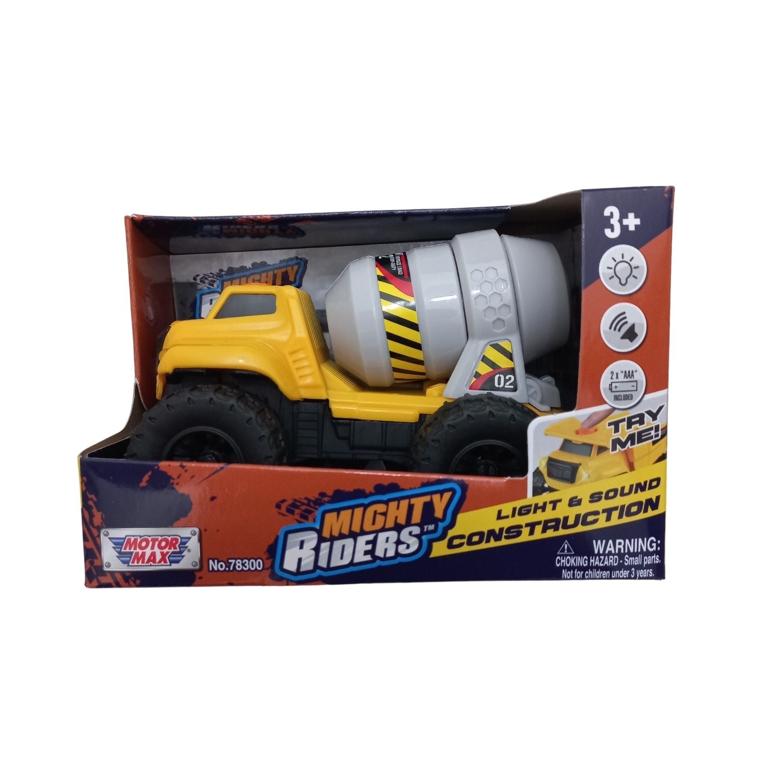 Motormax Mighty Riders 5" Light & Sound Construction Vehicle - Concrete Mixer