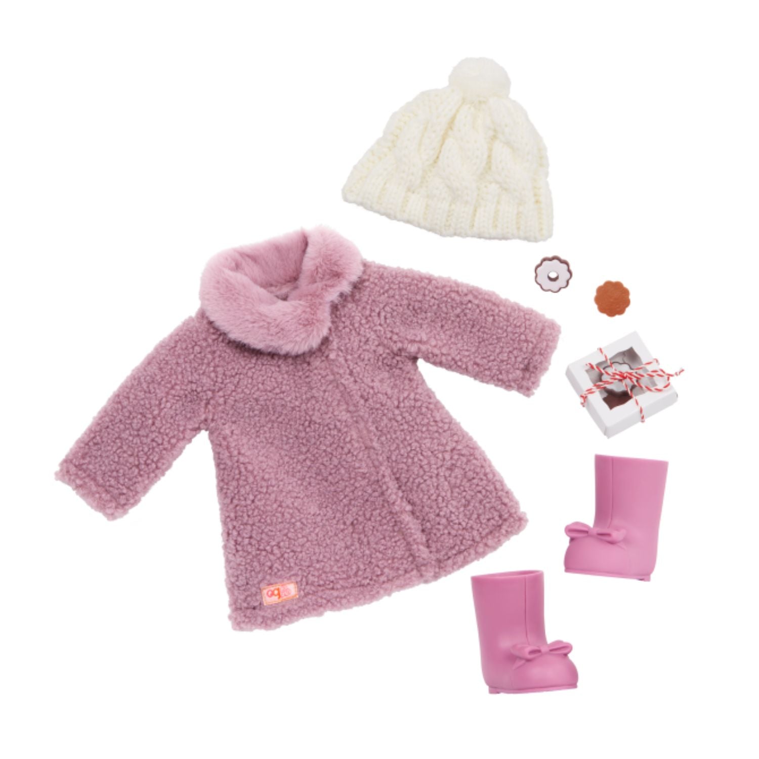 Our Generation Deluxe Sherpa Coat Outfit with Hat - Wonderfully Warm