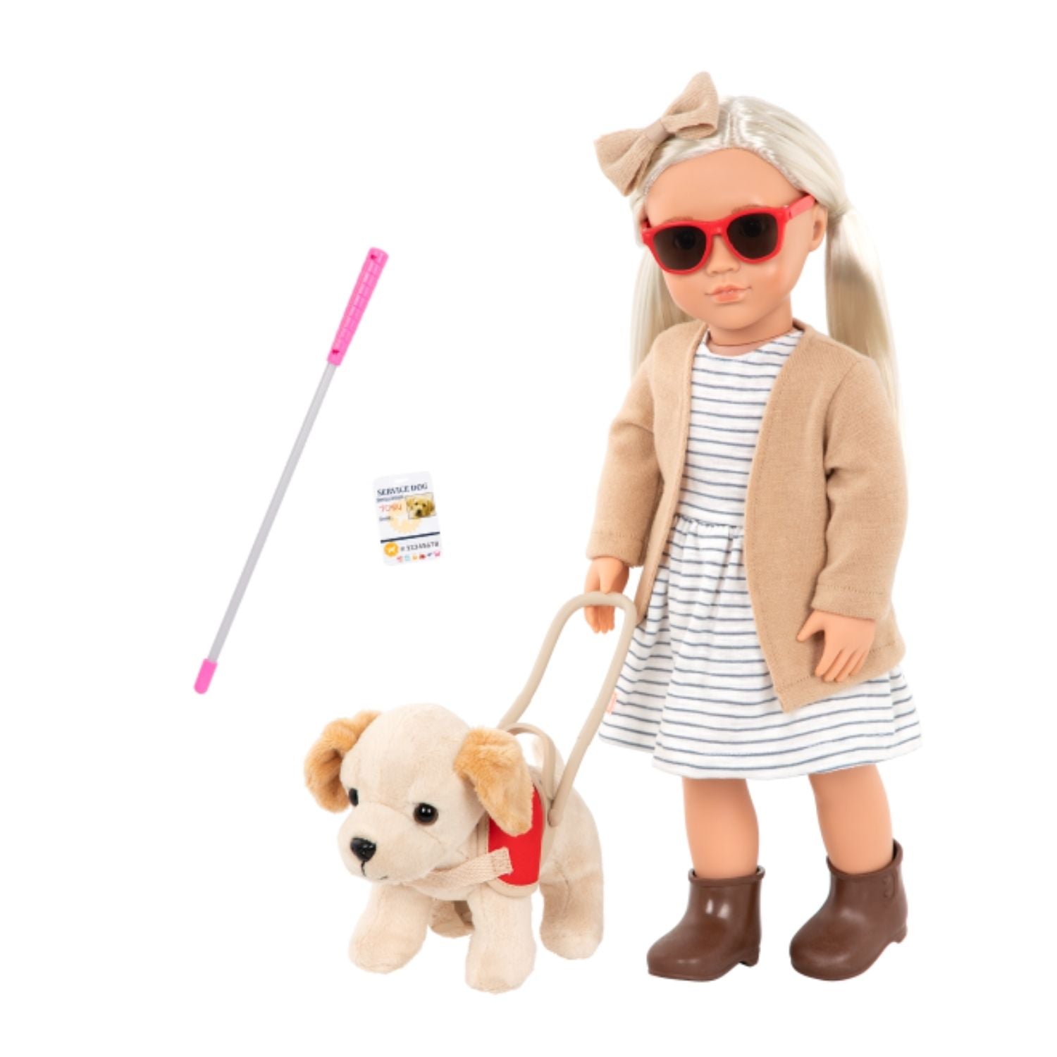 Our Generation Doll Marlow with Blonde Hair 18inch with Guide Dog