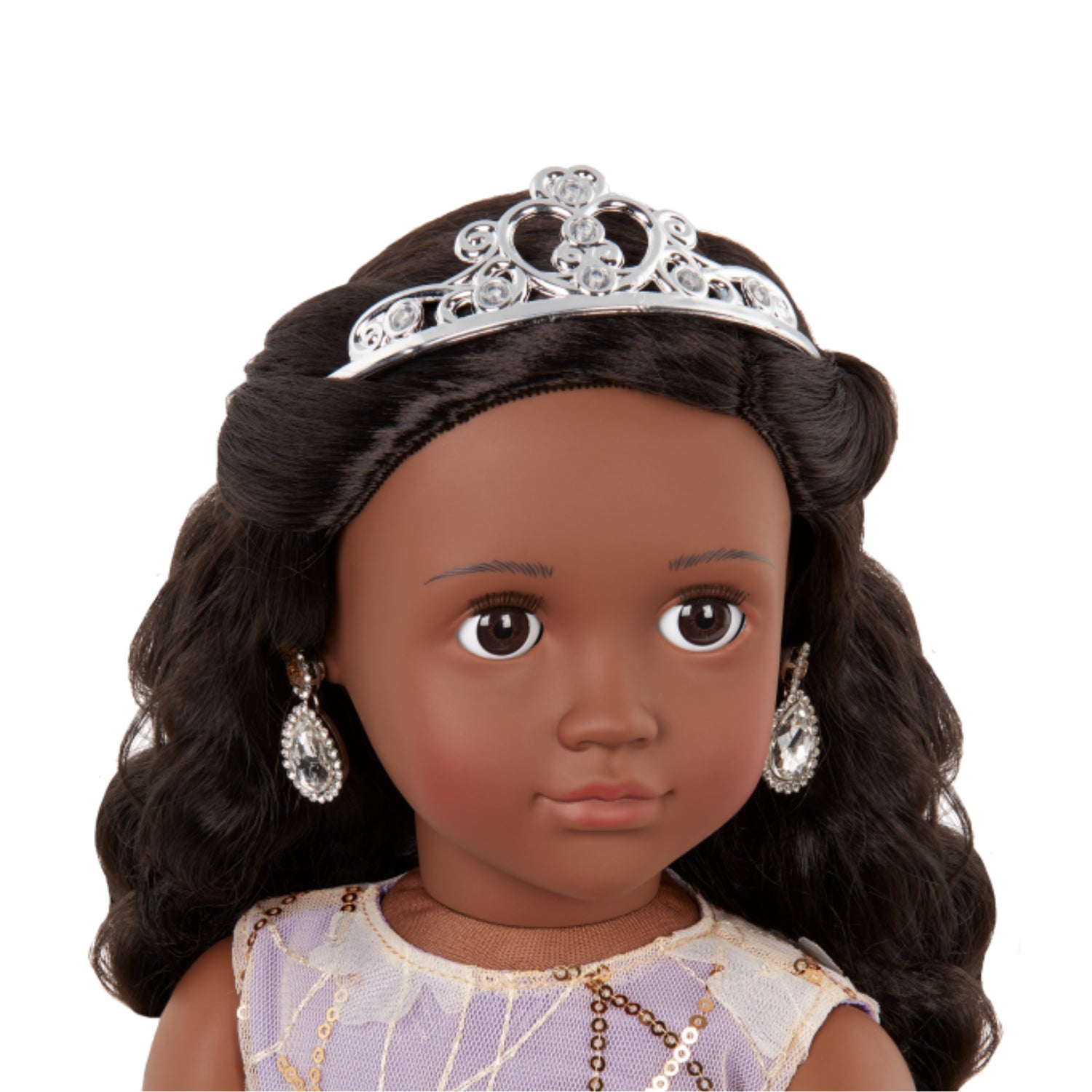 Our Generation Doll with Tiara Ambreal 18inch Black Hair