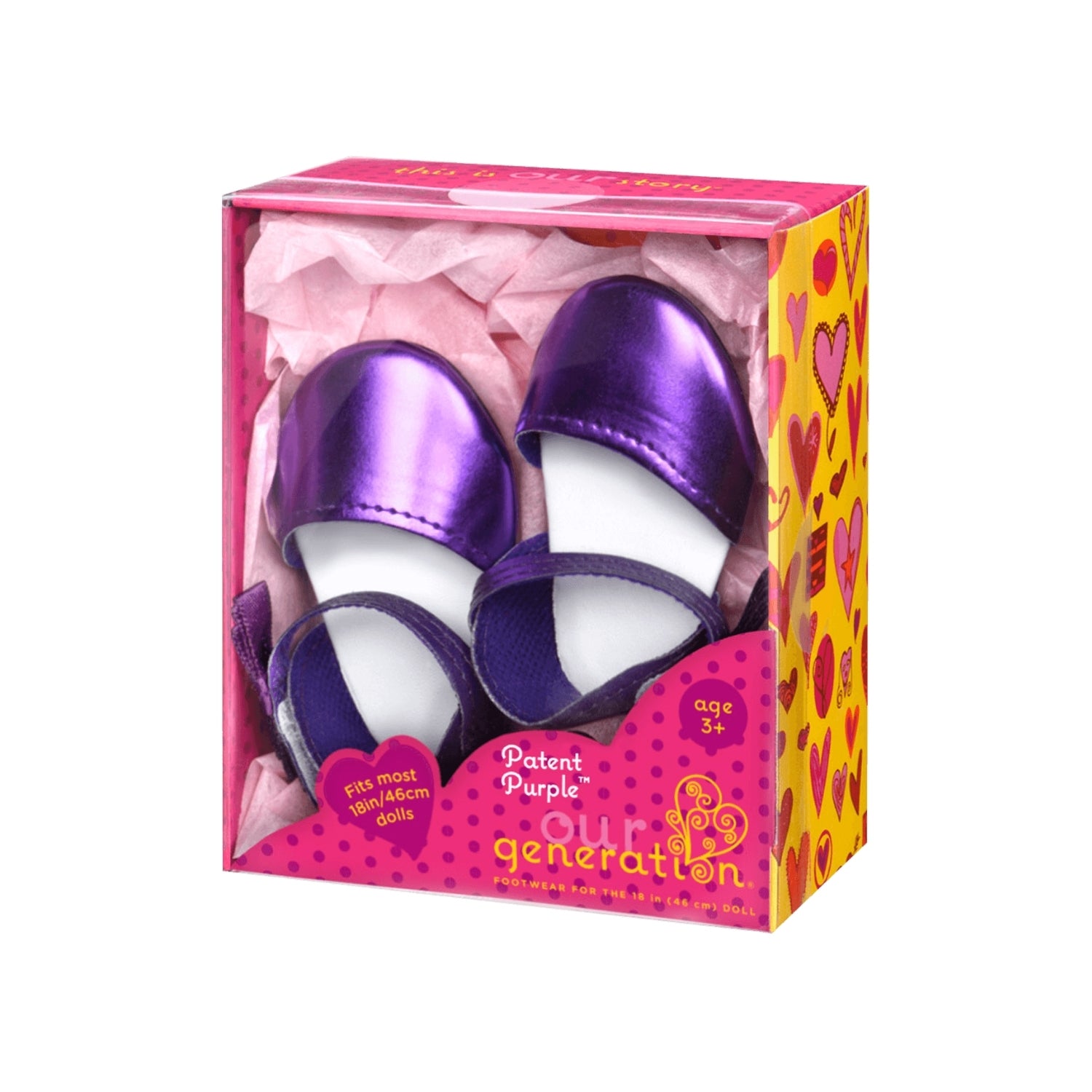 Our Generation Fashion Shoes - Patent Purple