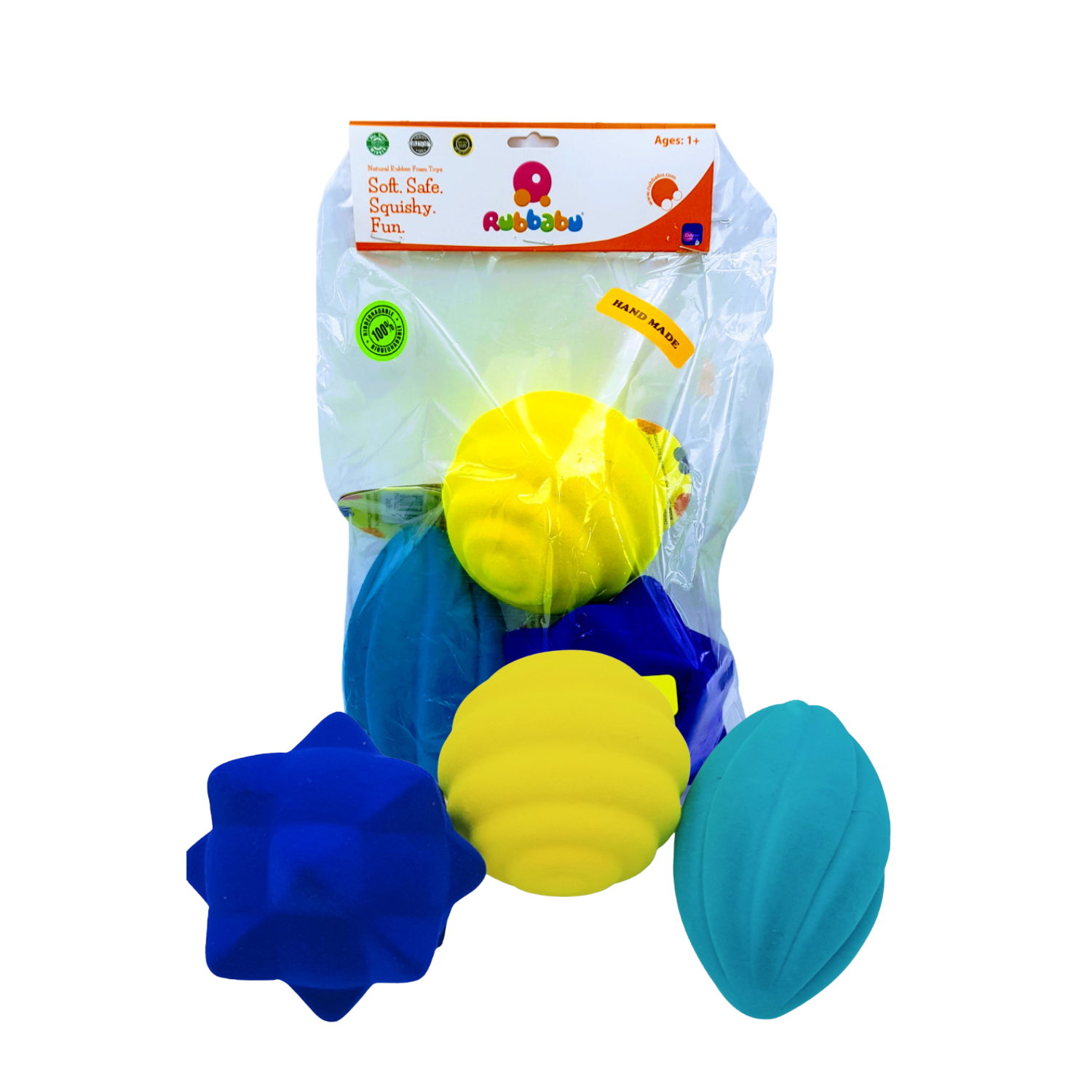 Rubbabu 10cm Sensory Balls 3 Pack