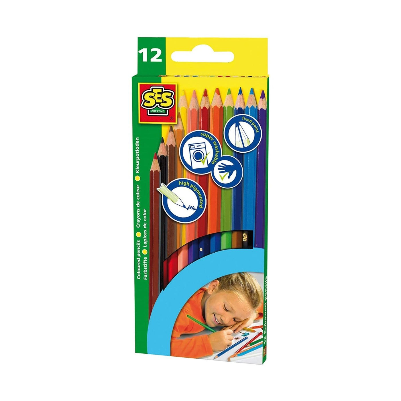 Atlas Colour Pencil 12 Piece Pack Kids Full Size Art Best Quality