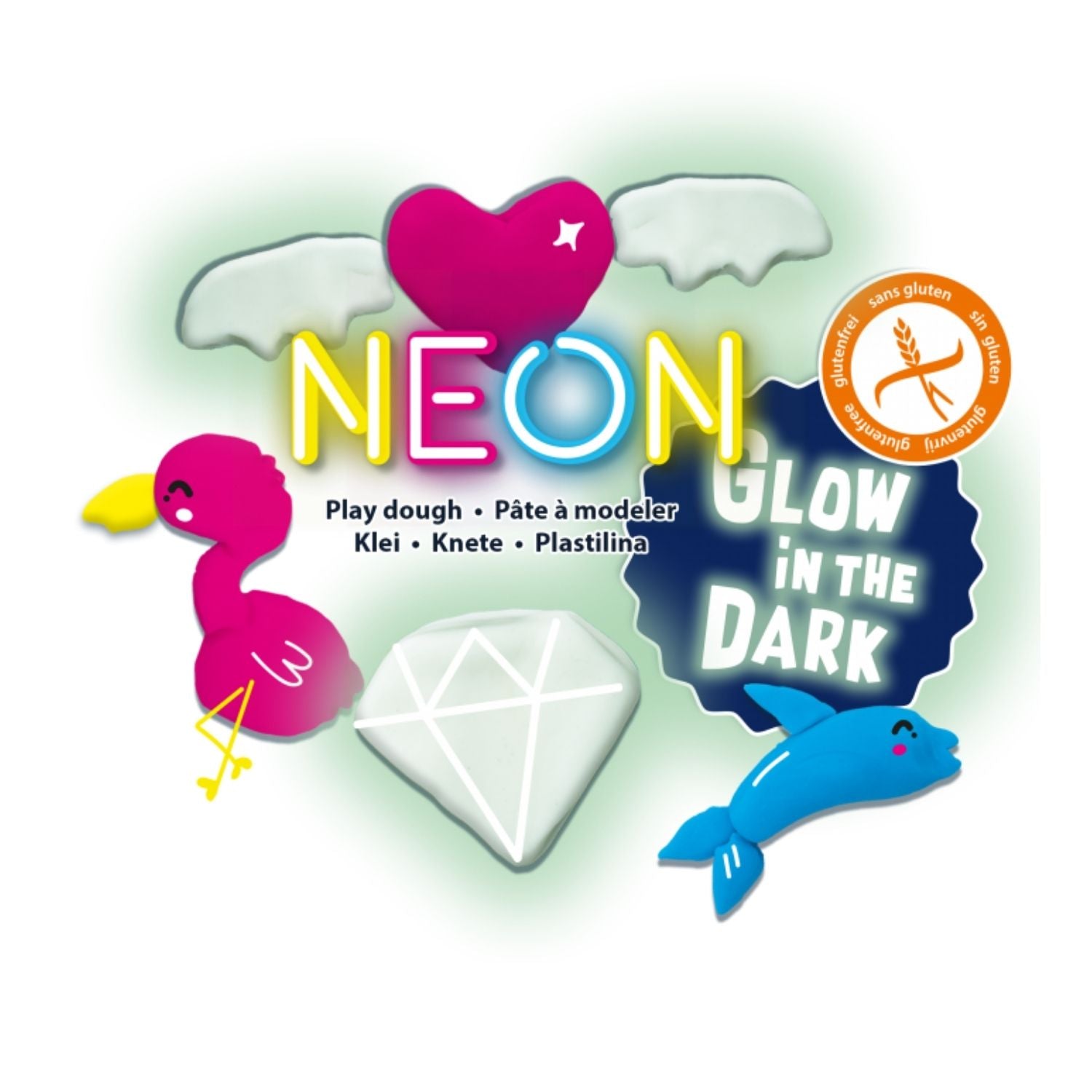 SES Creative Neon And Glow in the Dark Play Dough