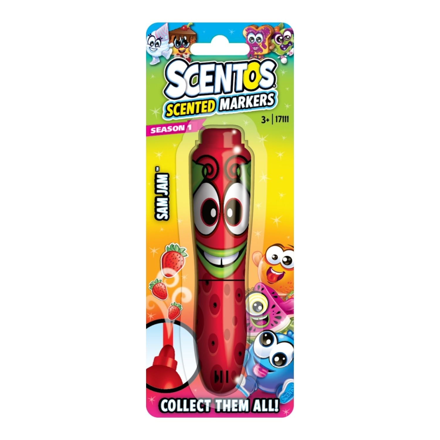 Scentos Scented Bullet Tip Marker Strawberry