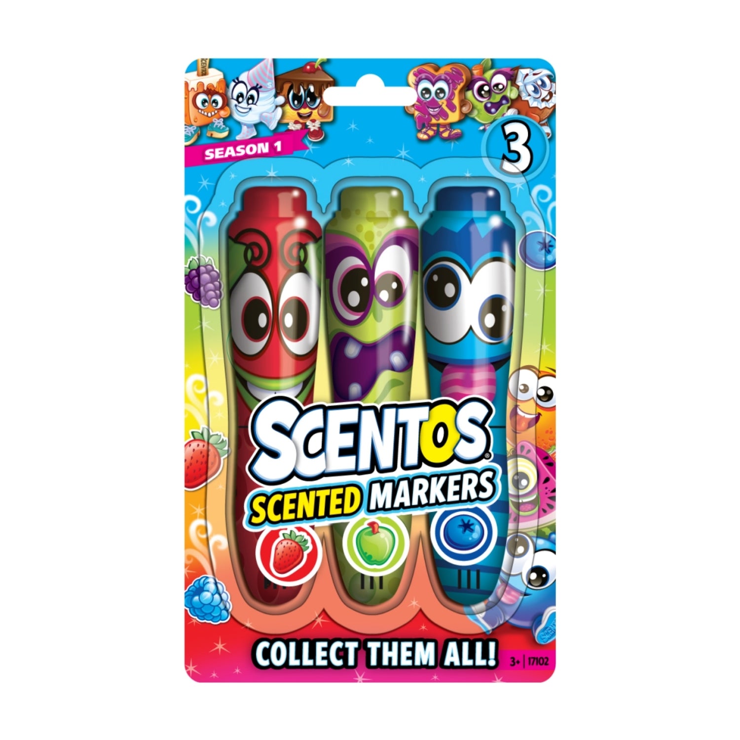 Scentos Scented Bullet Tip Markers 3 Pack