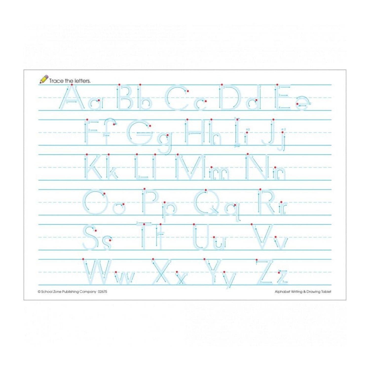 School Zone - Workbook Alphabet Writing and Drawing Pad