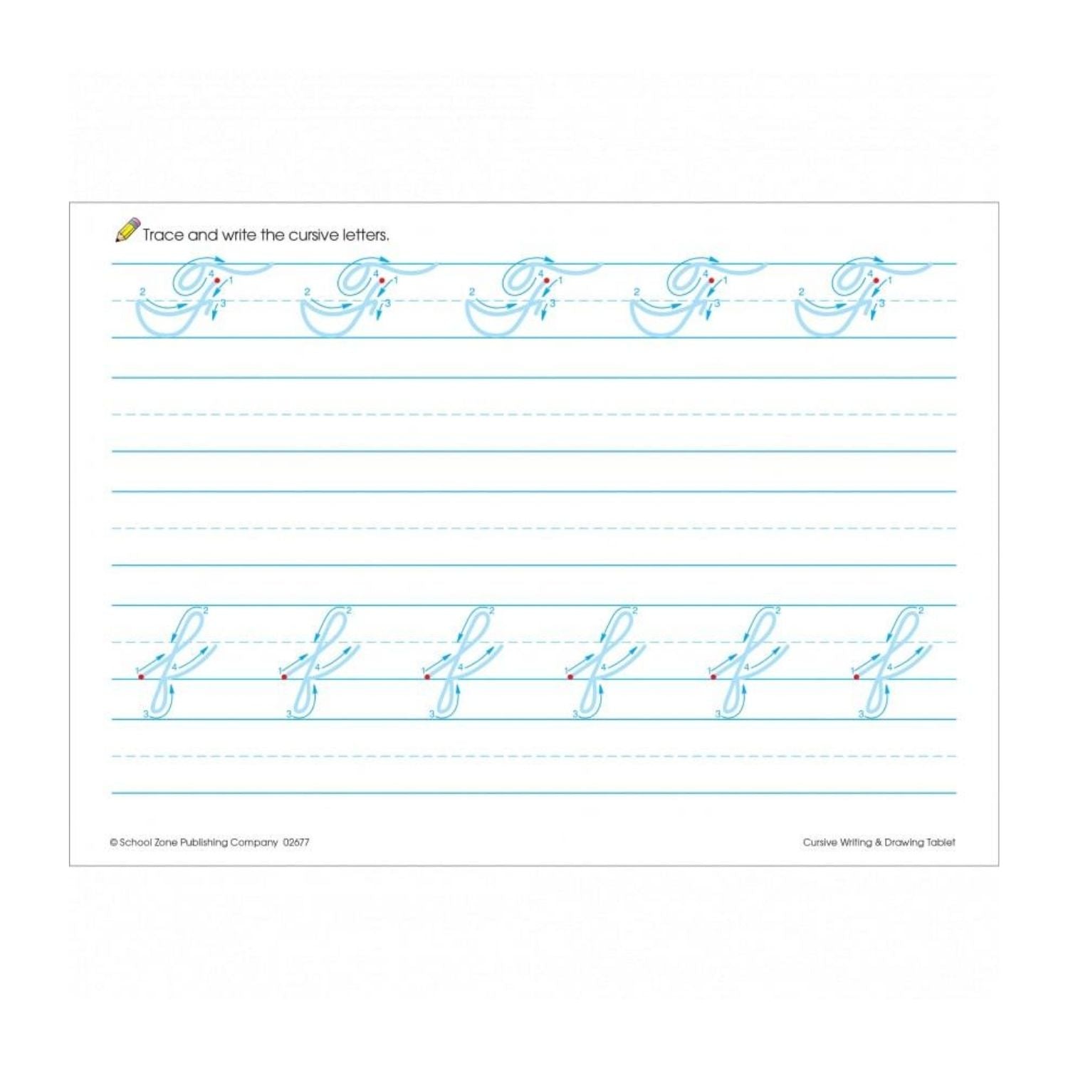 School Zone - Workbook Handwriting, Cursive Writing And Drawing