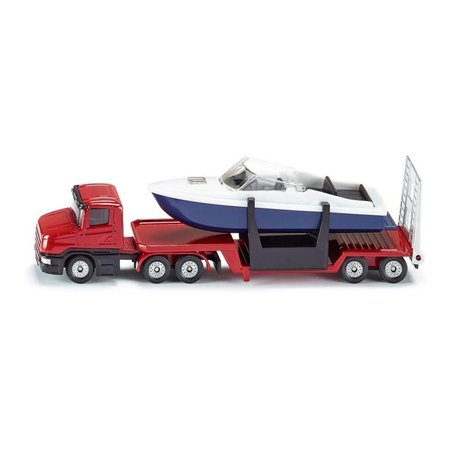 Siku Low Loader With Boat 1:87 Scale Diecast Vehicle