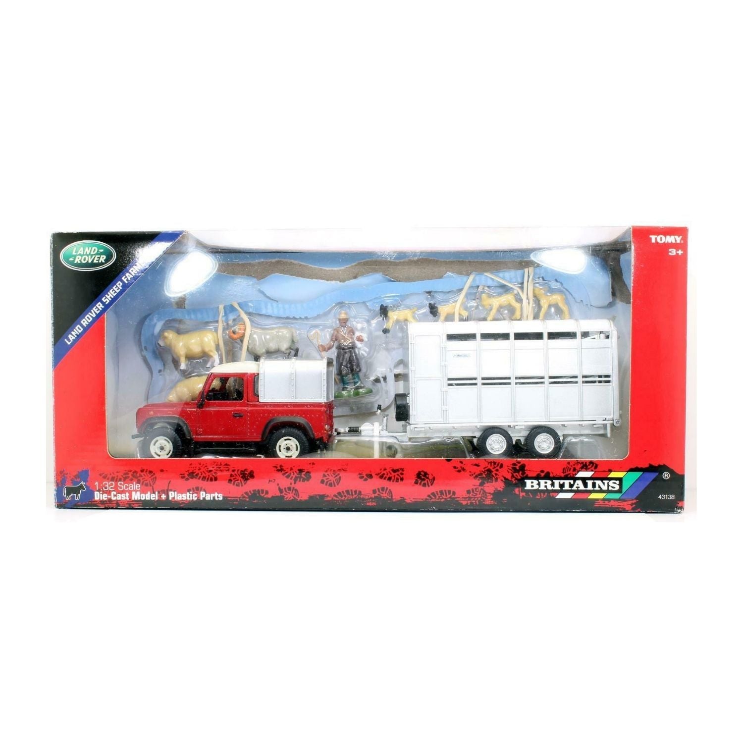 TOMY - Land Rover & Trailer Sheep Farmer Set 1:32 Scale