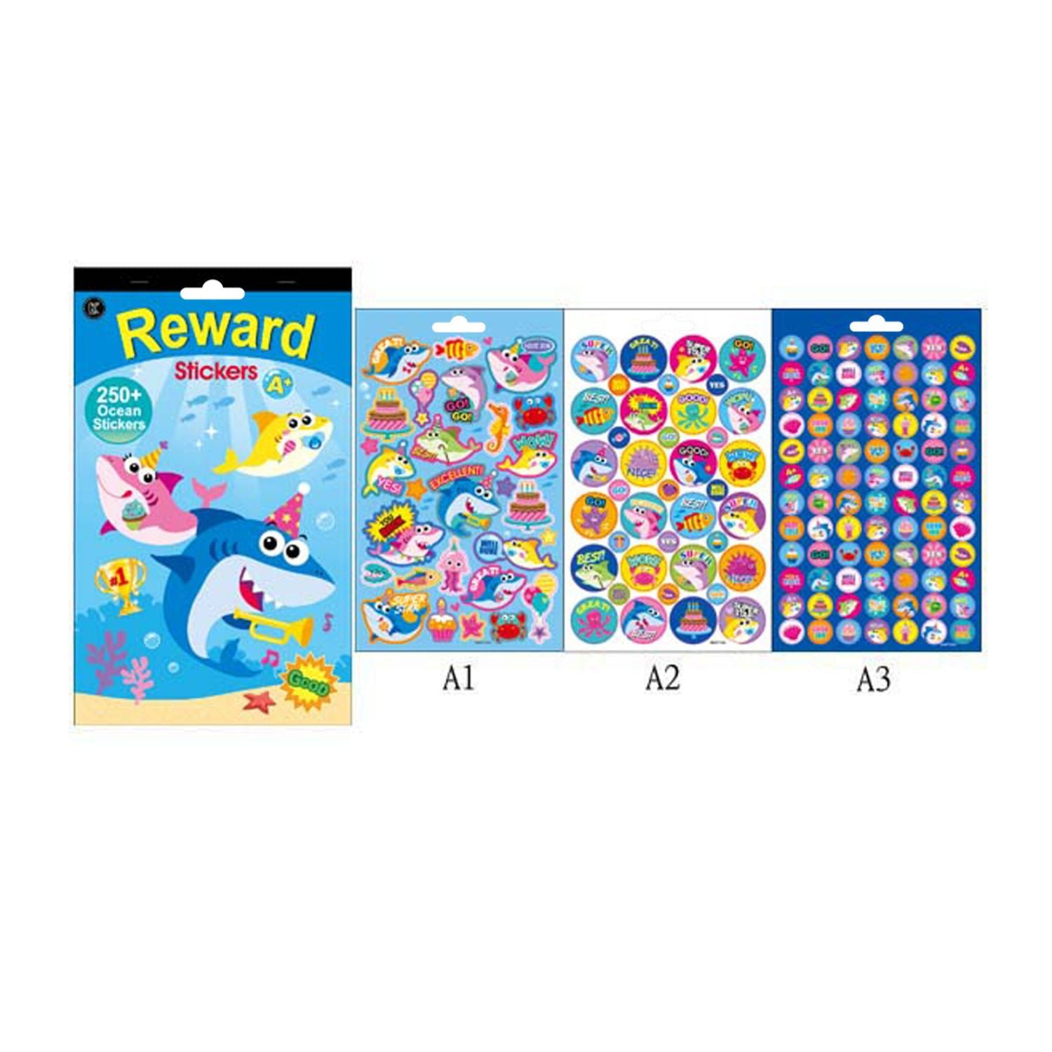 Teacher Reward Sticker Pad - 250 Ocean Stickers