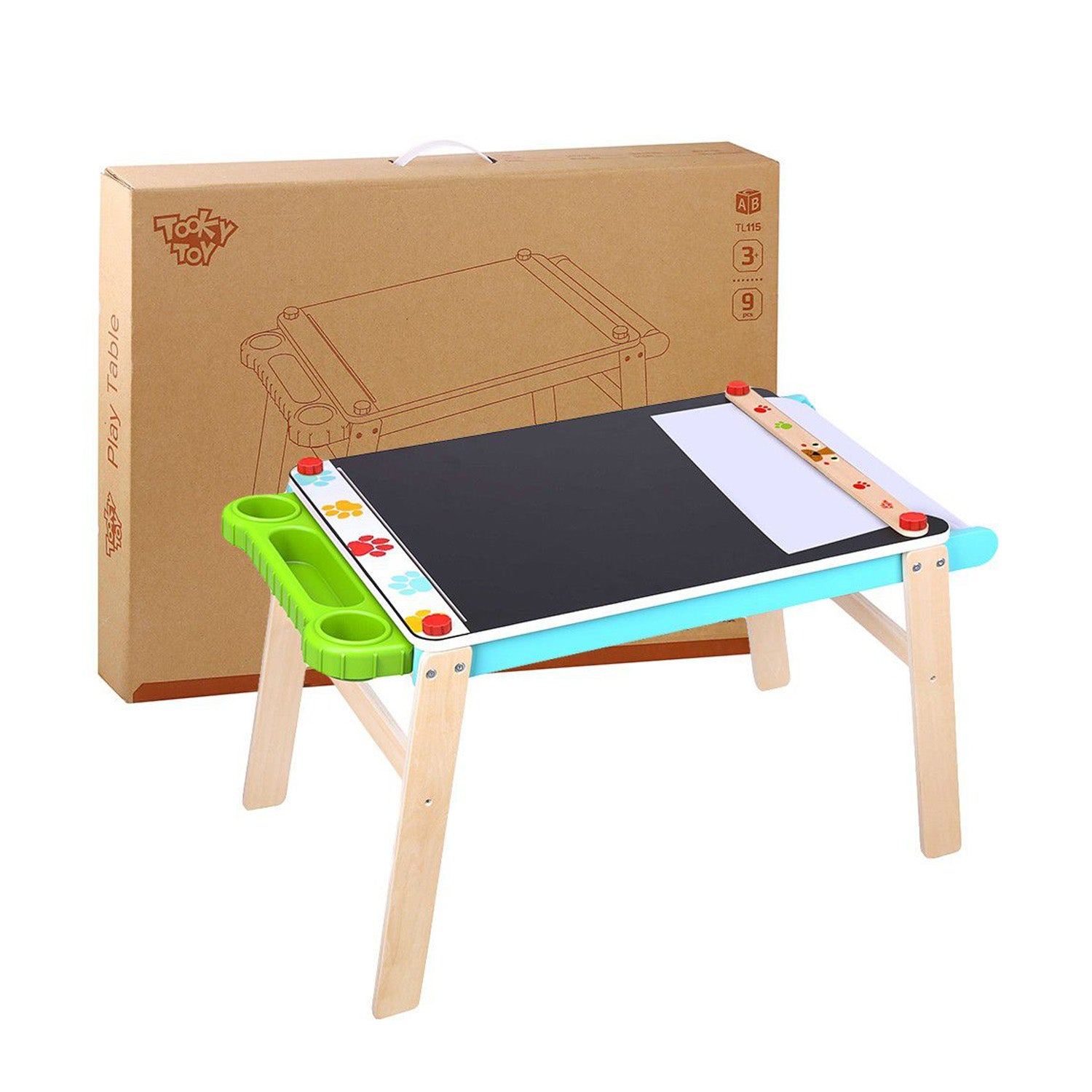 TookyToy 2-in-1 Chalkboard & Art Table