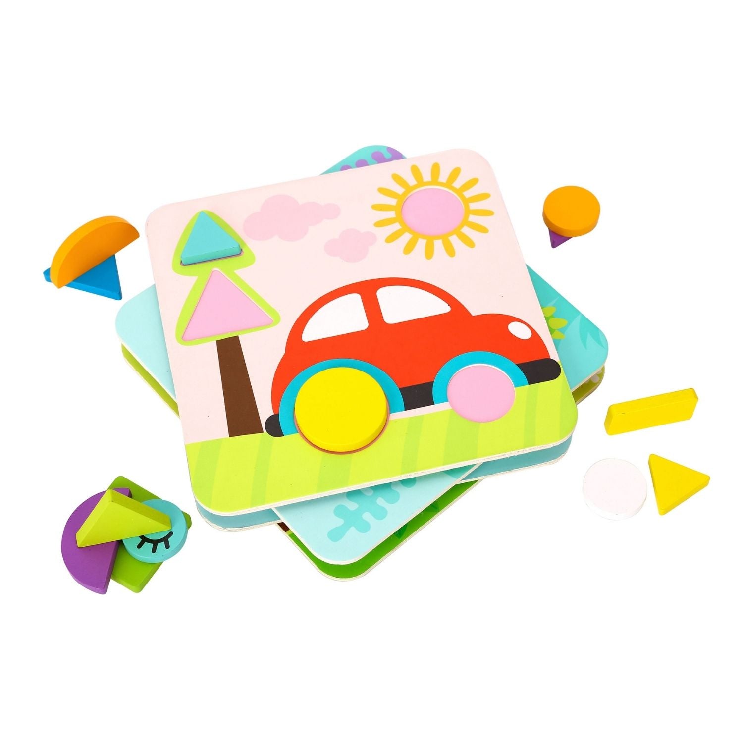 Tooky Toy 4 in 1 Shape Puzzles