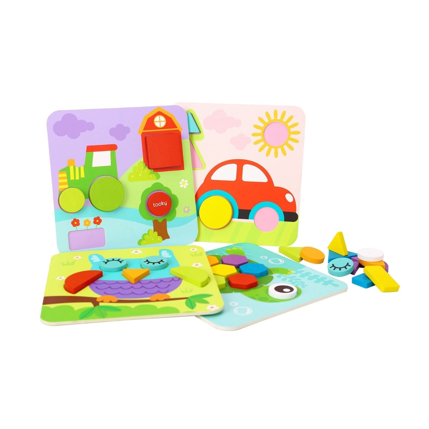 Tooky Toy 4 in 1 Shape Puzzles