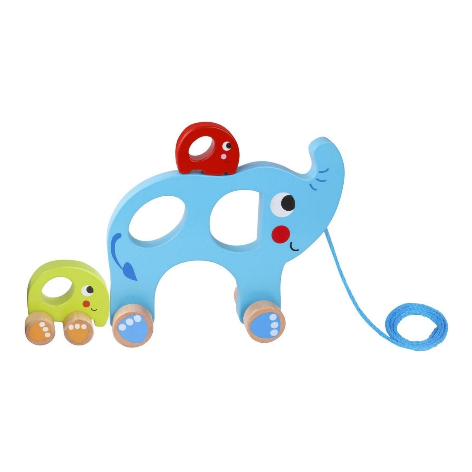 Tooky Toy Pull Along Elephant Family