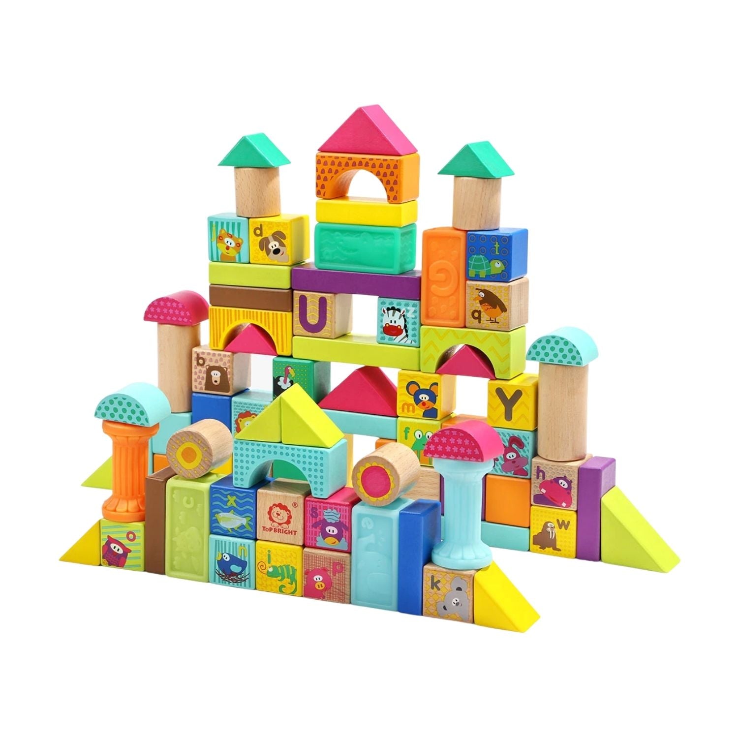 TopBright Animal Squeeze And Wooden Blocks