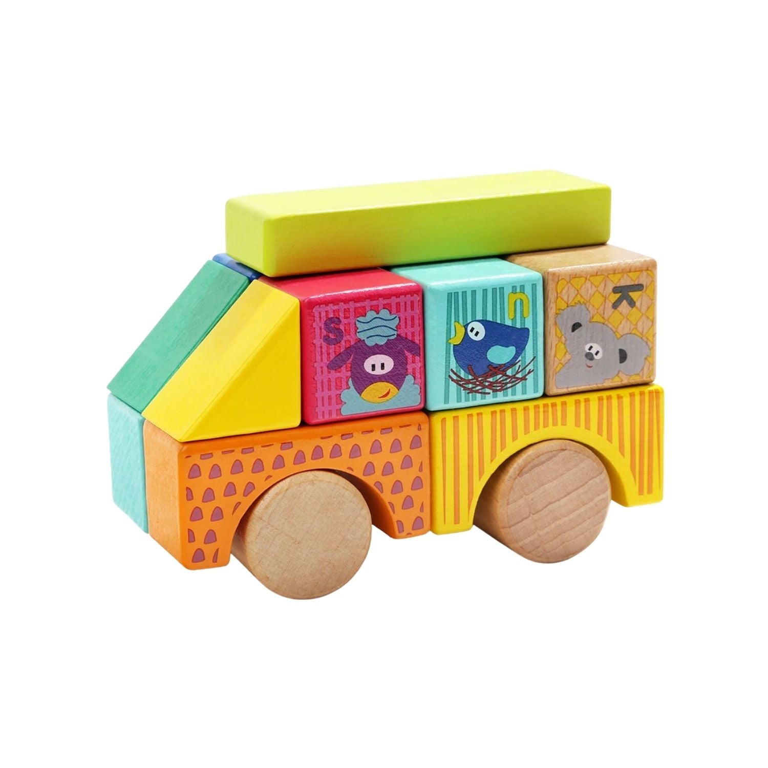 TopBright Animal Squeeze And Wooden Blocks