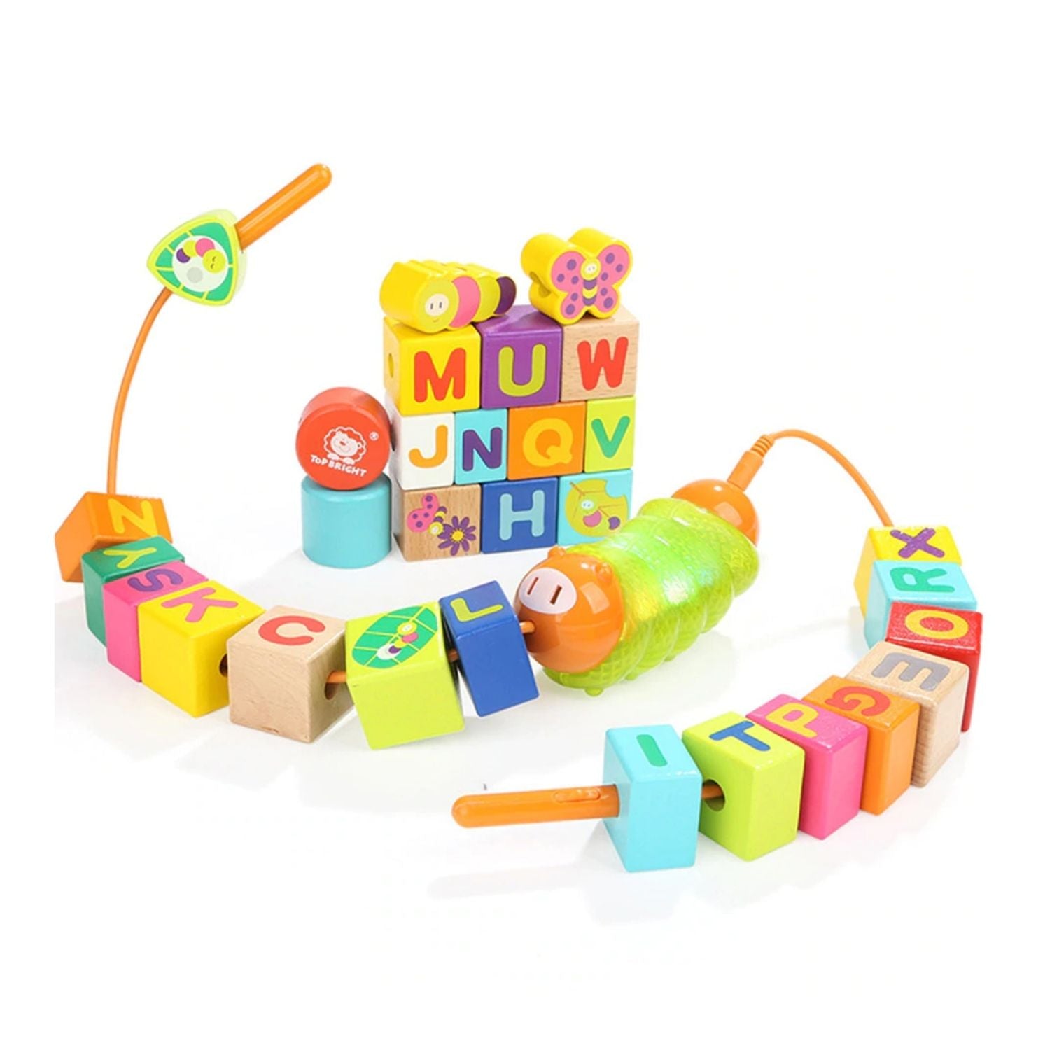 TopBright Caterpillar Musical Lacing Beads