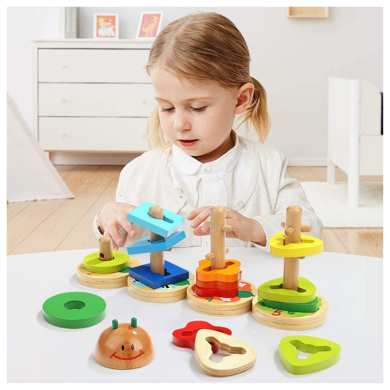 TopBright Caterpillar Stacking Set