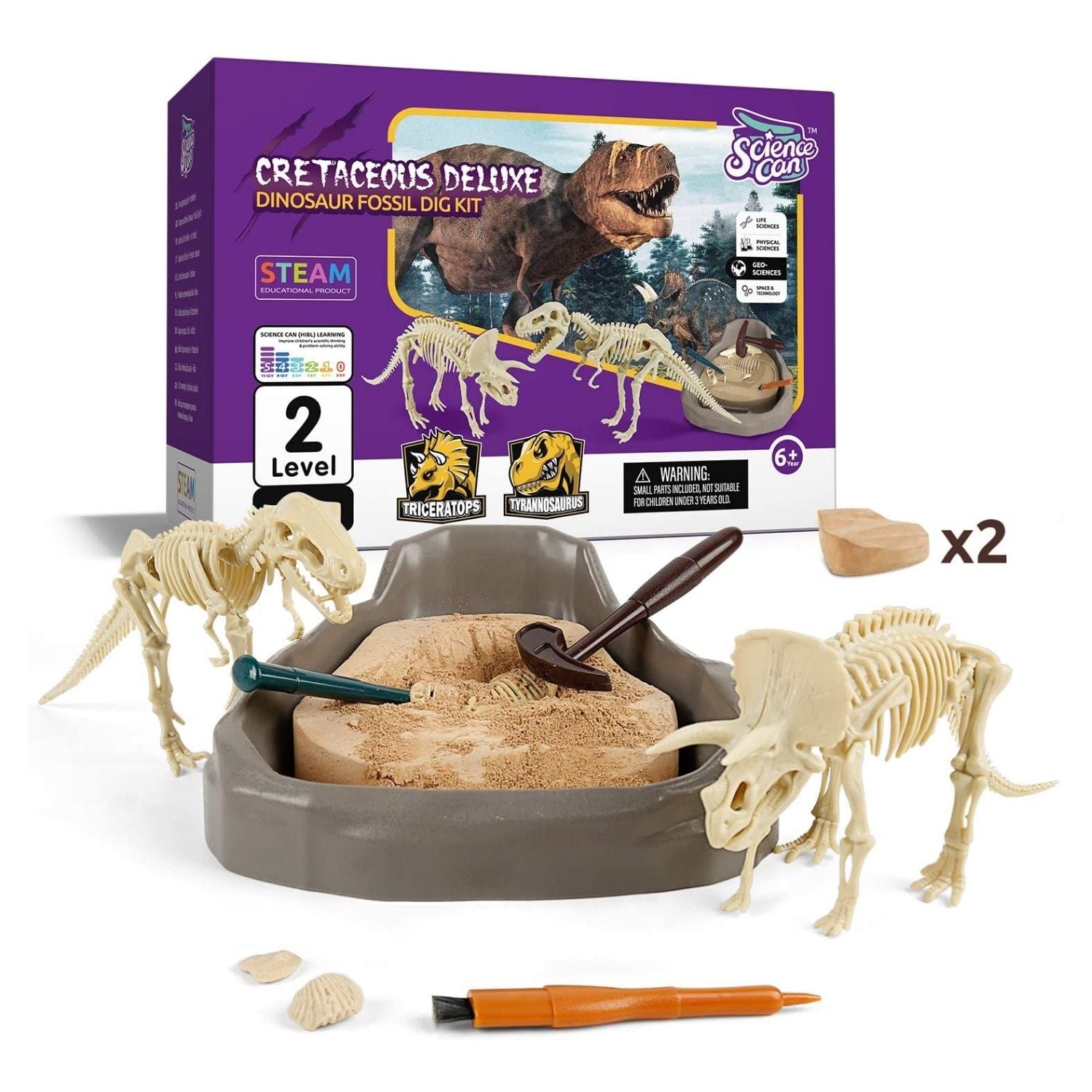 TopBright Cretaceous Deluxe Dinosaur Fossil Dig Kit