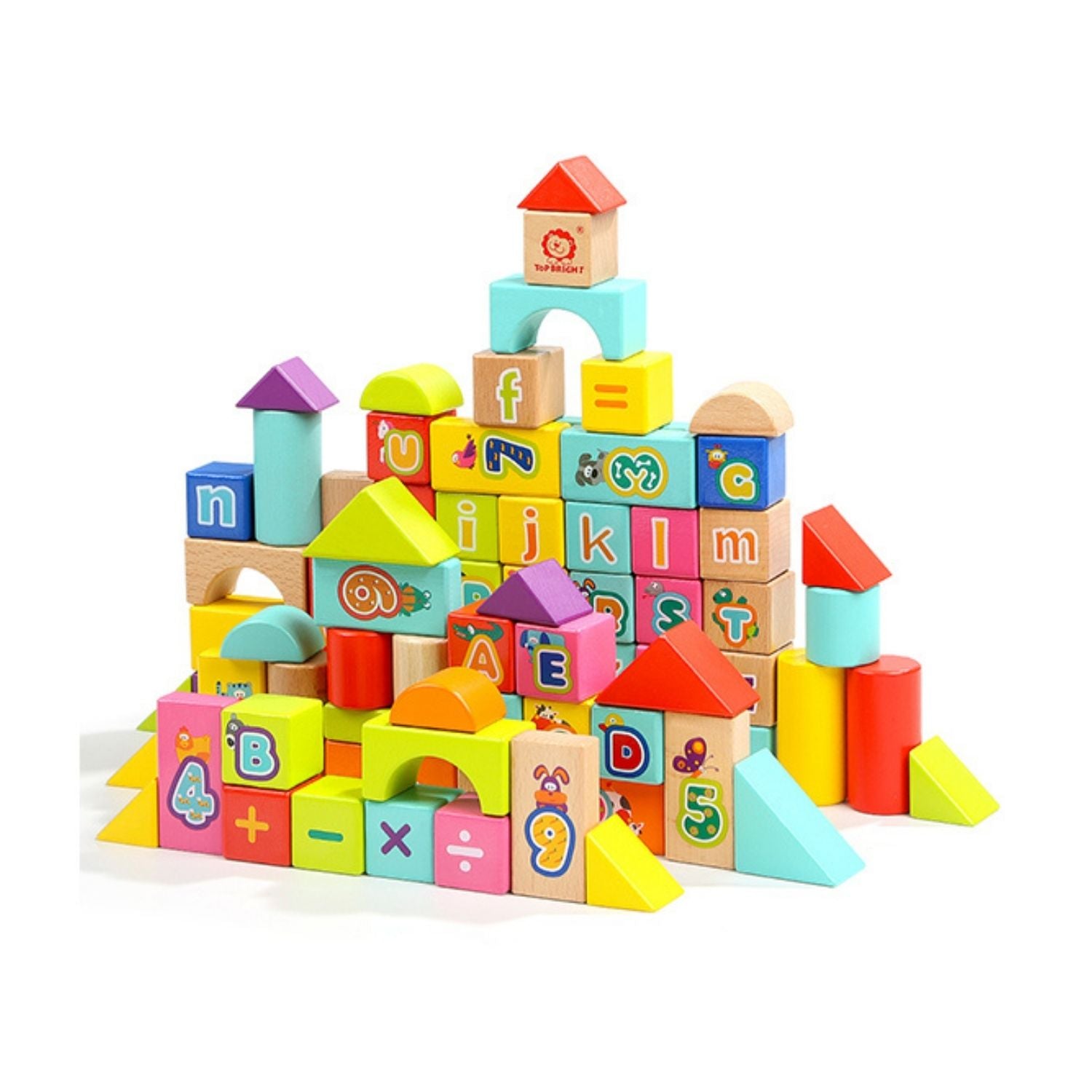 TopBright Wooden ABC 123 Blocks