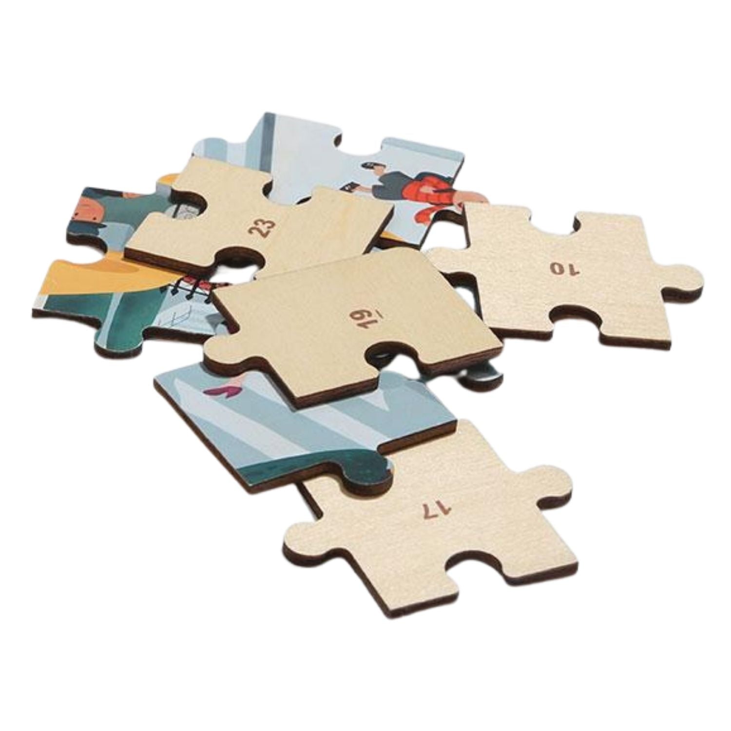 TopBright Wooden Puzzles In School Bus