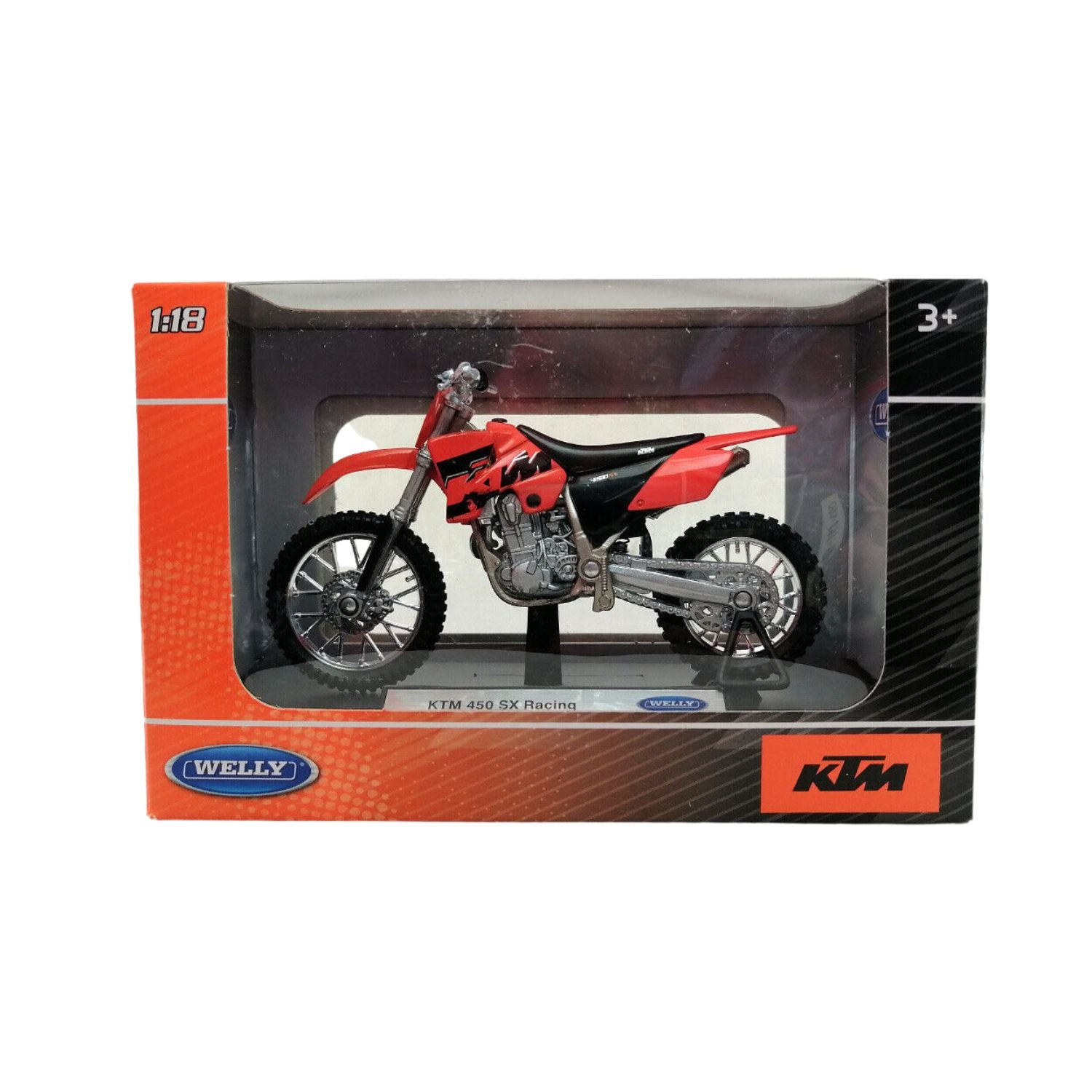 Welly KTM 450 SX Racing Orange/Black Scale 1:18