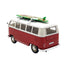 Welly Volkswagen T1 Bus With Surfboard Red 1963 1:24