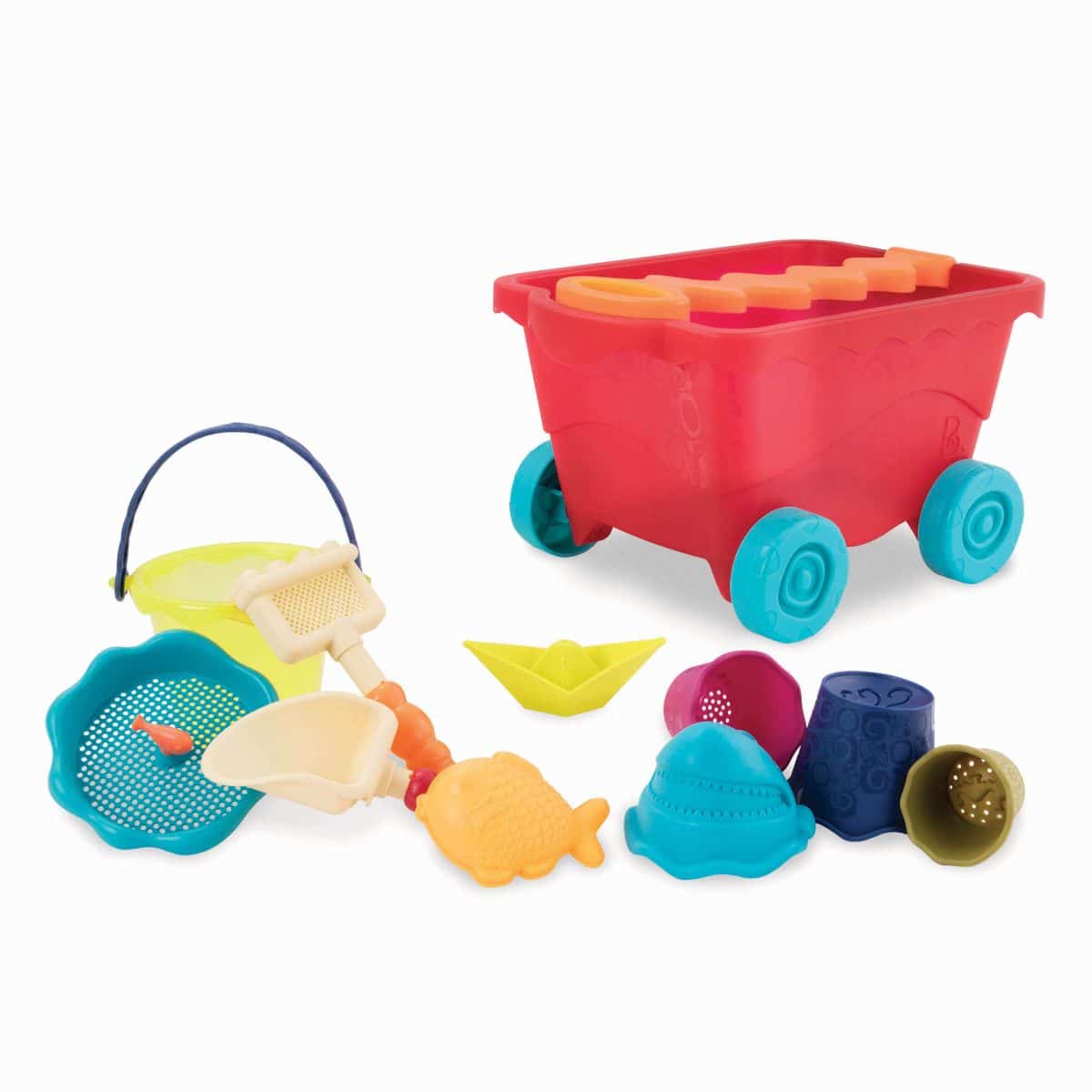 B. Toys B. Travel Beach Wagon - Wavy Wagon - Red