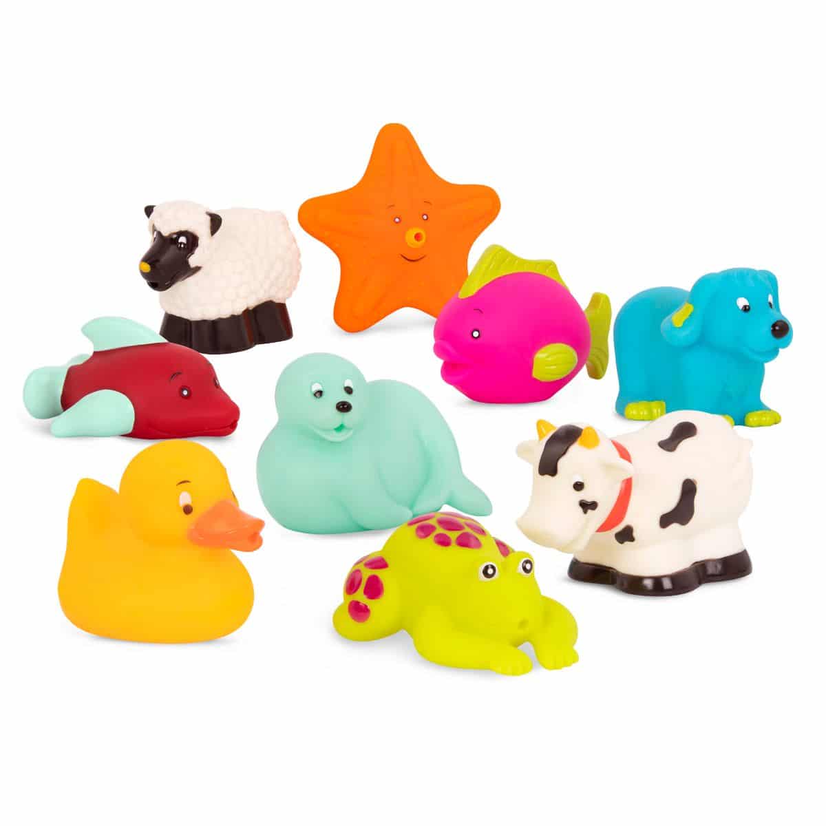 B. Toys Squish and Splash Bath Buddies 9 Pieces